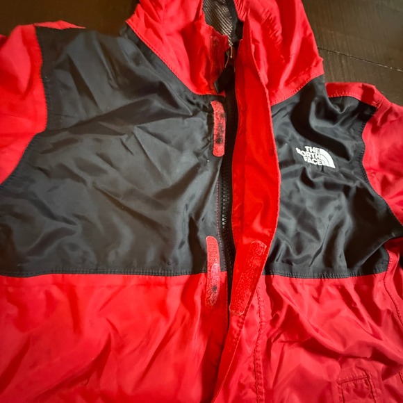 The North Face Kids Boys Red Black DryVent Rain Jacket Hooded Shell Coat S 7/8 - Picture 5 of 15